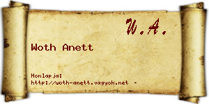 Woth Anett névjegykártya