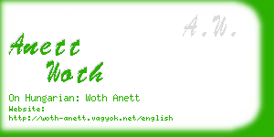 anett woth business card